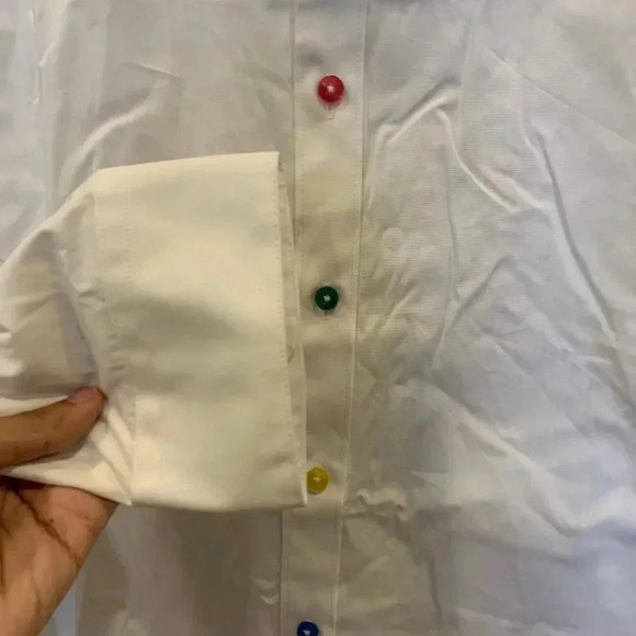 Mens Bar III Woven Button Down Dress Shirt Color Buttons NWT - B5 - Picture 5 of 8